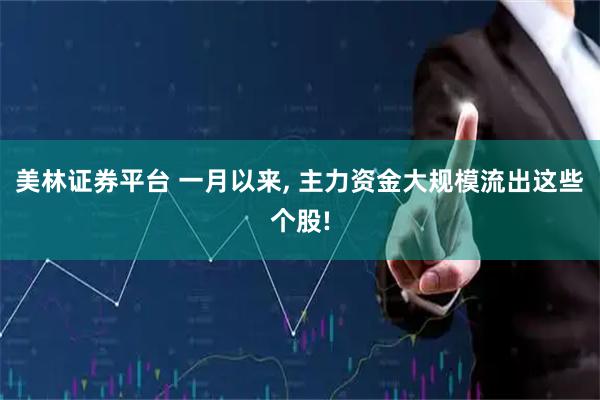 美林证券平台 一月以来, 主力资金大规模流出这些个股!